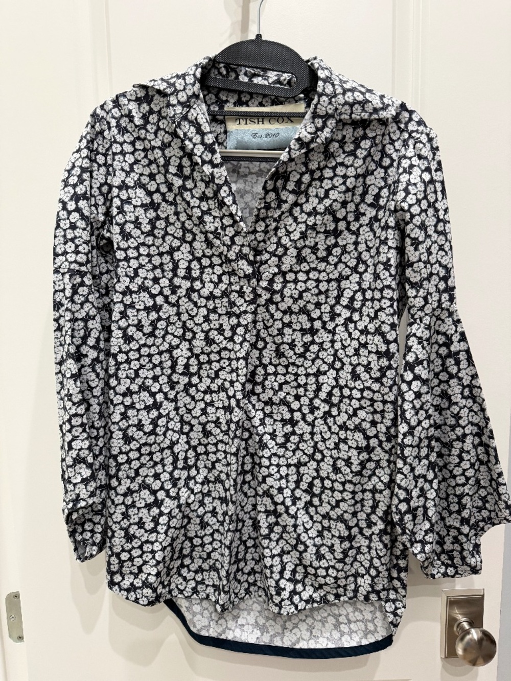Tish Cox Floral Button-Front Blouse XS